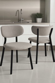 Hanah Home Toldy - Juego de 6 Sillas Gris y Negro
